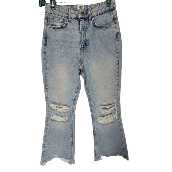 BDG URBAN OUTFITTERS Jeans Cropped Boyfriend Boot Size‎ 27 Distressed Raw Hem - Picture 2 of 5